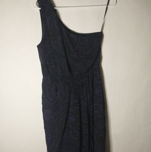 Express patterned one shoulder dress size medium